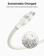 Anker USB-A to USB-C Cable (3 ft, Upcycled-Braided, 2 Pack）