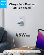Anker charger with 45W max for laptop