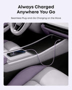 Anker USB-A to USB-C Cable (Upcycled-Braided, 2 Pack, Violet）