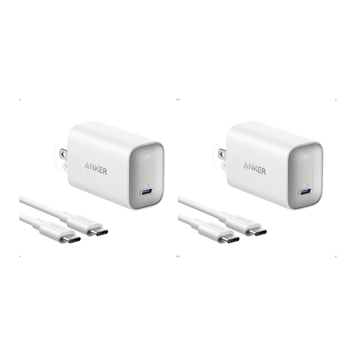 Anker Nano Charger (100W) with USB-C Cable (2-pack)