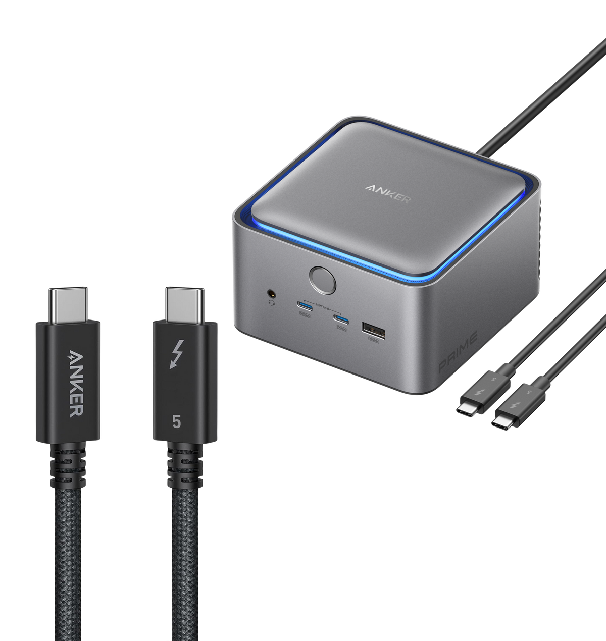 Anker Prime TB5 Docking Station (14-in-1, 8K, Thunderbolt 5 ) and Thunderbolt 5 Cable (3.3 ft, 80Gbps, 240W)