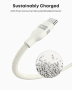 Anker USB-A to USB-C Cable (3 ft, Upcycled-Braided, 2 Pack）