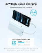 Anker Zolo Power Bank (10K, 30W) with a 5.4-inch (13.7 cm) built-in USB-C cable.